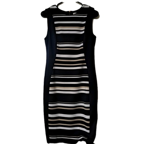 Cb Established 1962 Dresses & Skirts - cb established 1962 Dress Womens Size 8 Striped Navy Blue Sleeveless Career Fall